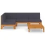 Juego muebles de jardín y cojines 5 pzas madera maciza acacia de vidaXL, Conjuntos de jardín - Ref: Foro24-3058145, Precio: 6...