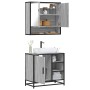 Set de muebles de baño 2 pzas madera contrachapada gris sonoma von , Badezimmermöbel - Ref: Foro24-3300938, Preis: 156,42 €, ...