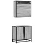 Set de muebles de baño 2 pzas madera contrachapada gris sonoma von , Badezimmermöbel - Ref: Foro24-3300938, Preis: 156,42 €, ...