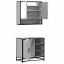Set de muebles de baño 2 pzas madera contrachapada gris sonoma von , Badezimmermöbel - Ref: Foro24-3300938, Preis: 156,42 €, ...