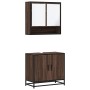 Set de muebles baño 2 pzas madera contrachapada marrón roble by , Bathroom furniture - Ref: Foro24-3300919, Price: 133,67 €, ...