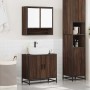Set de muebles baño 2 pzas madera contrachapada marrón roble by , Bathroom furniture - Ref: Foro24-3300919, Price: 133,67 €, ...