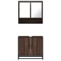 Set de muebles baño 2 pzas madera contrachapada marrón roble by , Bathroom furniture - Ref: Foro24-3300919, Price: 133,67 €, ...