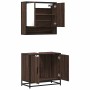 Set de muebles baño 2 pzas madera contrachapada marrón roble by , Bathroom furniture - Ref: Foro24-3300919, Price: 133,67 €, ...