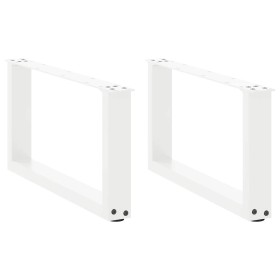 Patas de mesa de centro forma U 2uds acero blanco 70x(30-31) cm de , Patas para mesas - Ref: Foro24-4013145, Precio: 62,33 €,...