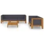 6-piece garden furniture set with solid acacia wood and cushions by vidaXL, Garden sets - Ref: Foro24-3058119, Price: 713,82 ...