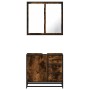 Set de muebles baño 2 pzas madera contrachapada roble ahumado von , Badezimmermöbel - Ref: Foro24-3300897, Preis: 168,12 €, R...