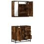 Set de muebles baño 2 pzas madera contrachapada roble ahumado von , Badezimmermöbel - Ref: Foro24-3300897, Preis: 168,12 €, R...