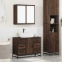 Set de muebles baño 2 pzas madera contrachapada marrón roble by , Bathroom furniture - Ref: Foro24-3300904, Price: 185,86 €, ...