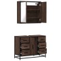 Set de muebles baño 2 pzas madera contrachapada marrón roble by , Bathroom furniture - Ref: Foro24-3300904, Price: 185,86 €, ...