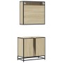 Set de muebles de baño 2 pzas madera contrachapada roble Sonoma de , Muebles de baño - Ref: Foro24-3300906, Precio: 153,48 €