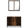 Set de muebles baño 2 pzas madera contrachapada roble ahumado by , Bathroom furniture - Ref: Foro24-3300912, Price: 150,66 €,...