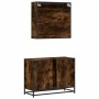 Set de muebles baño 2 pzas madera contrachapada roble ahumado by , Bathroom furniture - Ref: Foro24-3300912, Price: 150,66 €,...