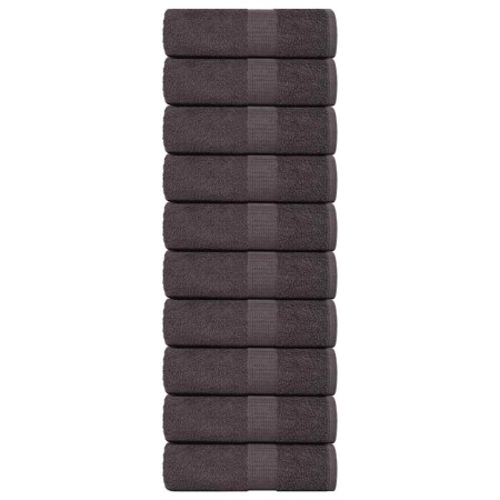Toallitas de baño 10 uds antracita 15x21cm 360 gsm 100% algodón by , Towels - Ref: Foro24-136671, Price: 18,13 €, Discount: %