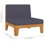 6-piece garden furniture set with solid acacia wood and cushions by vidaXL, Garden sets - Ref: Foro24-3058119, Price: 713,82 ...