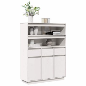Aparador alto de madera maciza de pino blanco 89x34x116,5 cm von , Sideboards - Ref: Foro24-861112, Preis: 198,00 €, Rabatt: %