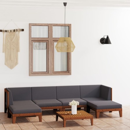 Gartenmöbel- und Kissenset 7-teilig aus massivem Akazienholz von vidaXL, Gartensets - Ref: Foro24-3058135, Preis: 792,96 €, R...
