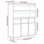 Aparador alto de madera maciza de pino blanco 89x34x116,5 cm by , Sideboards - Ref: Foro24-861112, Price: 198,00 €, Discount: %