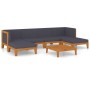Garden furniture and cushions set 7 pieces solid acacia wood by vidaXL, Garden sets - Ref: Foro24-3058135, Price: 792,96 €, D...
