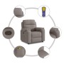 Sillón de masaje reclinable de tela gris taupé by , Armchairs - Ref: Foro24-4015697, Price: 241,36 €, Discount: %
