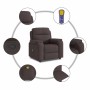 Sillón de masaje reclinable de tela marrón oscuro by , Armchairs - Ref: Foro24-4015695, Price: 219,02 €, Discount: %