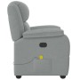 Sillón reclinable de masaje de tela gris claro de , Sillones - Ref: Foro24-4015710, Precio: 246,26 €