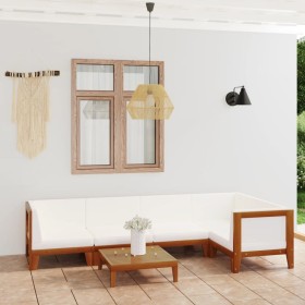 Garden furniture and cushions set 6 pieces solid acacia wood by vidaXL, Garden sets - Ref: Foro24-3058142, Price: 744,68 €, D...