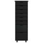Cajonera con ruedas MOSS madera maciza de pino negro by , Lockers and storage cabinets - Ref: Foro24-4015786, Price: 155,34 €...