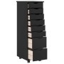 Cajonera con ruedas MOSS madera maciza de pino negro by , Lockers and storage cabinets - Ref: Foro24-4015786, Price: 155,34 €...