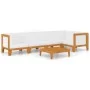 Juego muebles de jardín y cojines 6 pzas madera maciza acacia de vidaXL, Conjuntos de jardín - Ref: Foro24-3058142, Precio: 6...