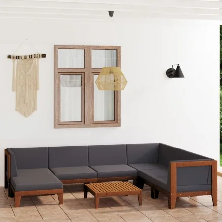 Garden furniture set with 8 pieces and solid acacia wood cushions. by vidaXL, Garden sets - Ref: Foro24-3058125, Price: 943,0...