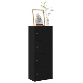 Estantería de madera de ingeniería roble negro 40x24x102 cm von , Bücherregale und Regale - Ref: Foro24-860374, Preis: 70,86 ...