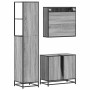 Set de muebles de baño 3 pzas madera contrachapada gris sonoma by , Bathroom furniture - Ref: Foro24-3301128, Price: 252,88 €...