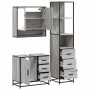 Set de muebles de baño 3 pzas madera contrachapada gris sonoma by , Bathroom furniture - Ref: Foro24-3301168, Price: 287,34 €...