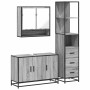 Set de muebles de baño 3 pzas madera contrachapada gris sonoma by , Bathroom furniture - Ref: Foro24-3301163, Price: 275,58 €...