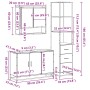 Set de muebles de baño 3 pzas madera contrachapada gris sonoma by , Bathroom furniture - Ref: Foro24-3301163, Price: 275,58 €...