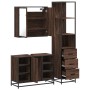 Set de muebles baño 3 pzas madera contrachapada roble marrón by , Bathroom furniture - Ref: Foro24-3301154, Price: 250,43 €, ...