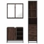 Set de muebles baño 3 pzas madera contrachapada roble marrón by , Bathroom furniture - Ref: Foro24-3301149, Price: 248,00 €, ...