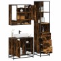 Set de muebles baño 3 pzas madera contrachapada roble ahumado de , Muebles de baño - Ref: Foro24-3301177, Precio: 233,55 €, D...