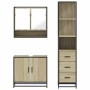 Set de muebles de baño 3 pzas madera contrachapada roble Sonoma von , Badezimmermöbel - Ref: Foro24-3301156, Preis: 249,16 €,...