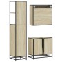 Set de muebles de baño 3 pzas madera contrachapada roble Sonoma von , Badezimmermöbel - Ref: Foro24-3301156, Preis: 249,16 €,...