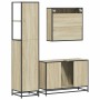 Set de muebles de baño 3 pzas madera contrachapada roble Sonoma von , Badezimmermöbel - Ref: Foro24-3301161, Preis: 266,43 €,...