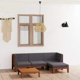 Garden furniture and cushions set 5 pieces solid acacia wood by vidaXL, Garden sets - Ref: Foro24-3058109, Price: 575,75 €, D...
