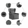Sillón reclinable de tela gris oscuro by , Armchairs - Ref: Foro24-4015657, Price: 210,07 €, Discount: %