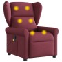 Sillón de masaje reclinable de tela color vino tinto by , Armchairs - Ref: Foro24-4015669, Price: 223,91 €, Discount: %