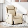 Sillón reclinable de masaje eléctrico tela color crema by , Armchairs - Ref: Foro24-3303132, Price: 264,54 €, Discount: %