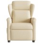 Sillón reclinable de masaje eléctrico tela color crema by , Armchairs - Ref: Foro24-3303132, Price: 264,54 €, Discount: %