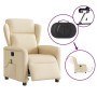 Sillón reclinable de masaje eléctrico tela color crema by , Armchairs - Ref: Foro24-3303132, Price: 264,54 €, Discount: %