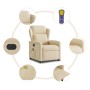 Sillón reclinable de masaje eléctrico tela color crema by , Armchairs - Ref: Foro24-3303132, Price: 264,54 €, Discount: %