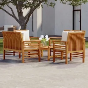 5-piece garden furniture set with solid acacia wood cushions by vidaXL, Garden sets - Ref: Foro24-3058096, Price: 690,93 €, D...